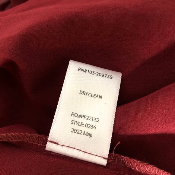 11 Honore Precious Dress Satin Surplice Choker Faux Wrap Maxi Burgundy NWT Sz 14 - Picture 15 of 16